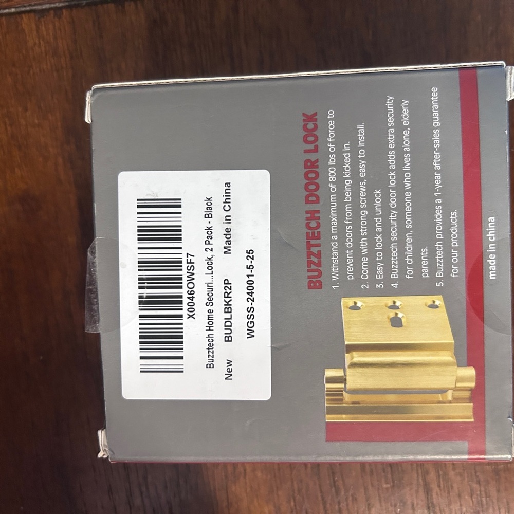 Buzztech Gold Door Lock 2 Pack - Picture 3 of 5